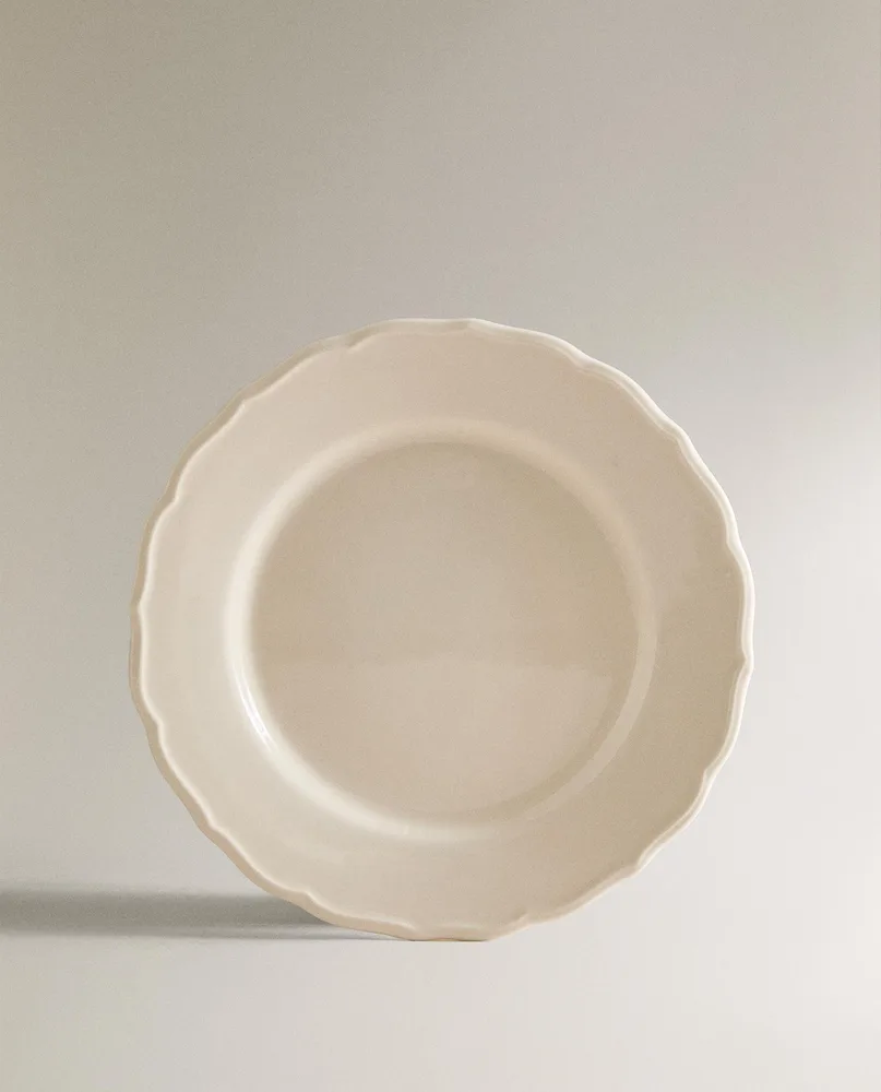 Zara Home набор столовой посуды из фаянса, цвет бежевый, 27 см