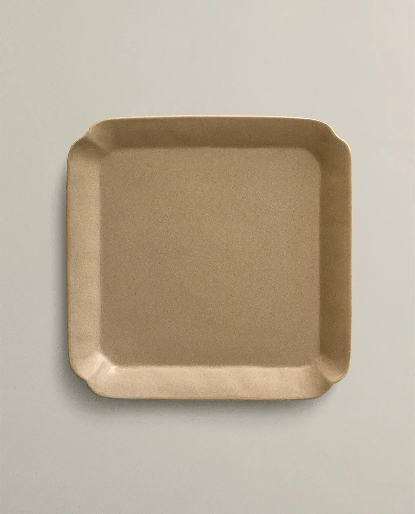 Zara Home блюдо сервировочное из каменной керамики, цвет бежевый, 20 см