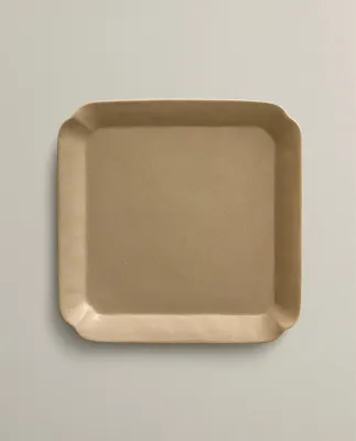 Zara Home блюдо сервировочное из каменной керамики, цвет бежевый, 20 см