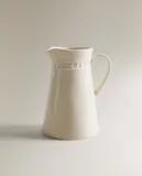 Zara Home кувшин из каменной керамики, цвет кремовый, 11.6 см — фото 8