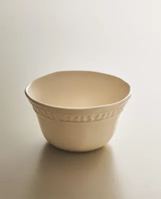 Zara Home миска из каменной керамики, цвет кремовый, 11.3 см