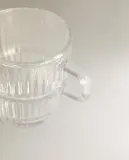 Zara Home чашка из стекла, цвет прозрачный, 7.6 см — фото 3