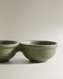 Zara Home блюдо сервировочное из фаянса, цвет зелёный, 30 см — фото 6