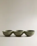 Zara Home блюдо сервировочное из фаянса, цвет зелёный, 30 см — фото 7