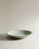 Zara Home тарелка глубокая из каменной керамики, цвет зелёный, 21.7 см — фото 5