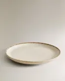 Zara Home тарелка пирожковая из фарфора, цвет бежевый, 15 см — фото 2