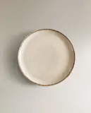 Zara Home тарелка пирожковая из фарфора, цвет бежевый, 15 см — фото 4