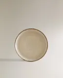 Zara Home тарелка пирожковая из фарфора, цвет бежевый, 15 см — фото 6