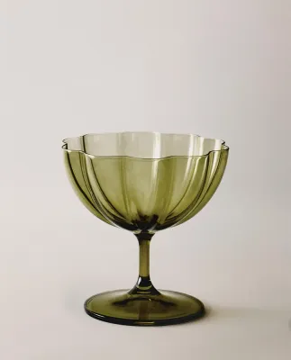 Zara Home тарелка из стекла, цвет синий, 10.6 см