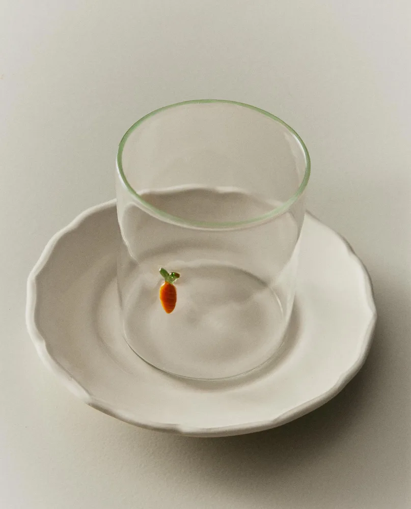 Zara Home стакан из боросиликатного стекла, цвет оранжевый, 9.5 см