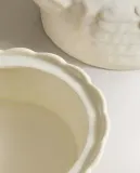 Zara Home блюдо сервировочное из фарфора, цвет кремовый, 21 см — фото 5