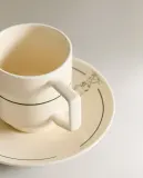 Zara Home набор столовой посуды из каменной керамики, цвет белый, 8.4 см — фото 3