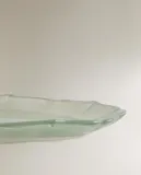 Zara Home тарелка десертная из стекла, цвет зелёный, 22 см — фото 1