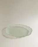 Zara Home тарелка десертная из стекла, цвет зелёный, 22 см — фото 2
