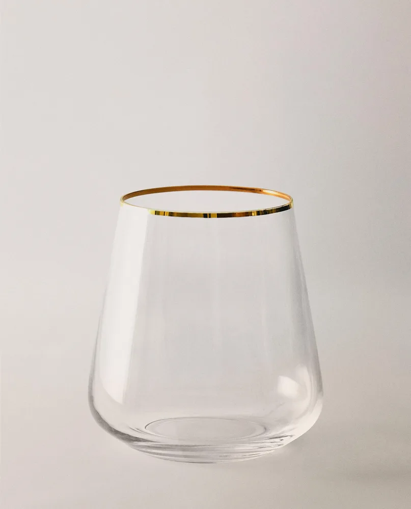 Zara Home стакан из стекла, цвет золотой, 10 см
