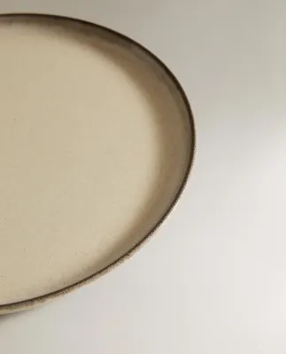 Zara Home набор столовой посуды из каменной керамики, цвет бежевый, 27.4 см
