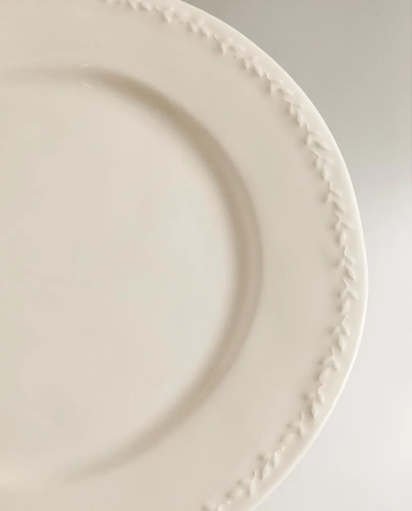 Zara Home набор столовой посуды из фаянса, цвет кремовый, 28.4 см