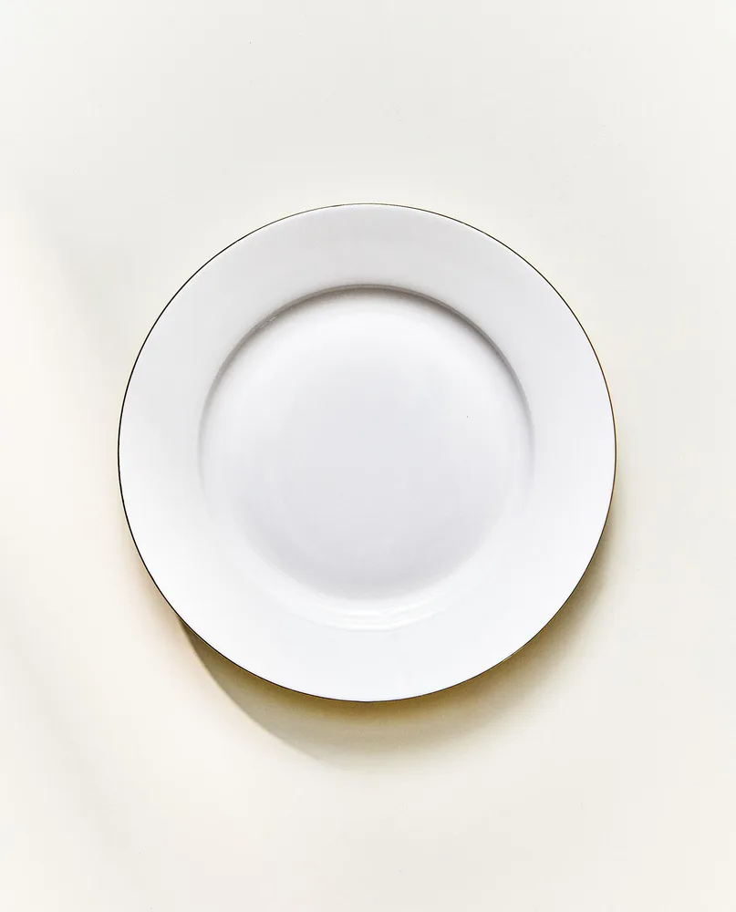Zara Home тарелка пирожковая из костяного фарфора, цвет золотой, 16.8 см