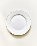 Zara Home тарелка пирожковая из костяного фарфора, цвет золотой, 16.8 см — фото 1
