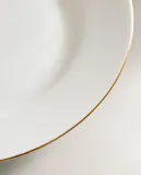 Zara Home тарелка пирожковая из костяного фарфора, цвет золотой, 16.8 см — фото 7