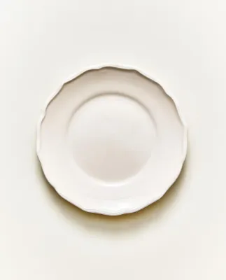 Zara Home тарелка из фаянса, цвет бежевый, 16 см