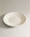 Zara Home тарелка из фаянса, цвет бежевый, 16 см — фото 4