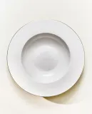 Zara Home тарелка глубокая из костяного фарфора, цвет золотой, 23 см — фото 1