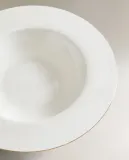 Zara Home тарелка глубокая из костяного фарфора, цвет золотой, 23 см — фото 2