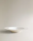 Zara Home тарелка глубокая из костяного фарфора, цвет золотой, 23 см — фото 6