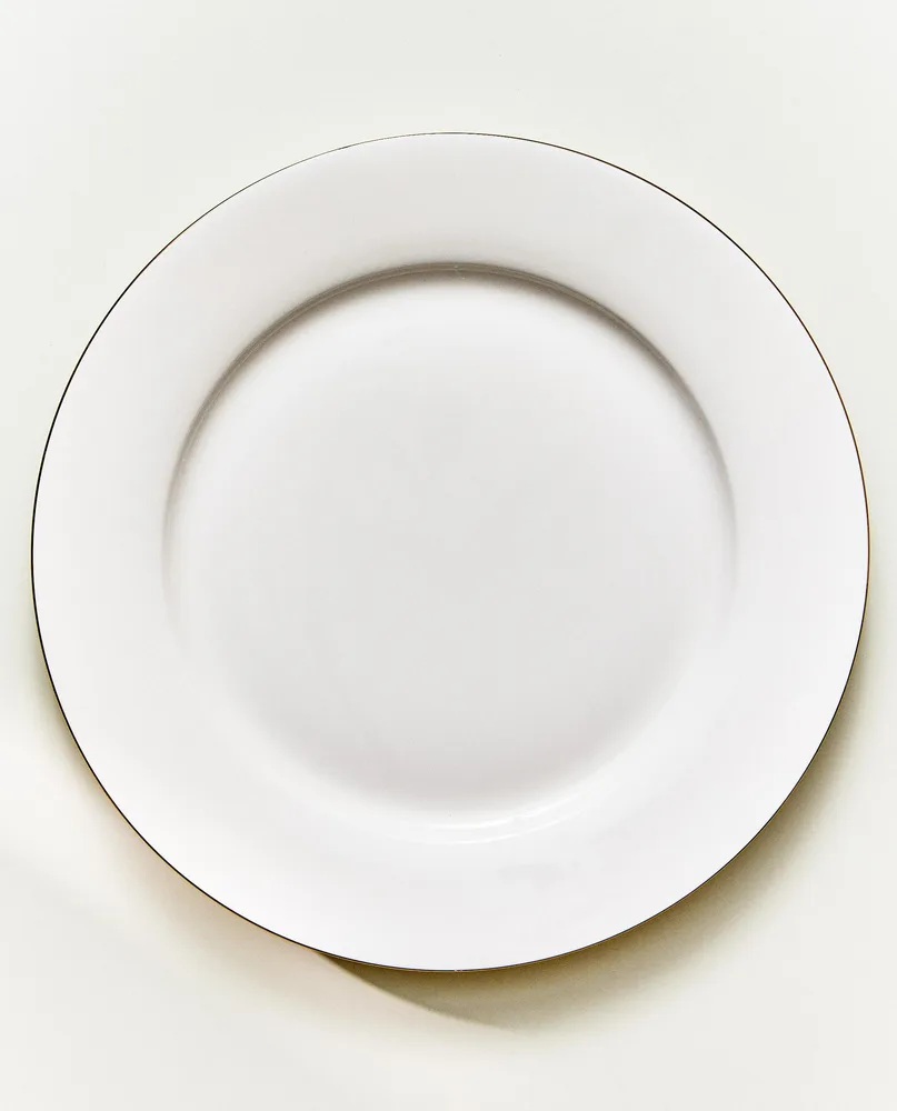 Zara Home тарелка обеденная из костяного фарфора, цвет золотой, 26 см