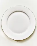 Zara Home тарелка обеденная из костяного фарфора, цвет золотой, 26 см — фото 1