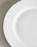 Zara Home тарелка обеденная из костяного фарфора, цвет золотой, 26 см — фото 4