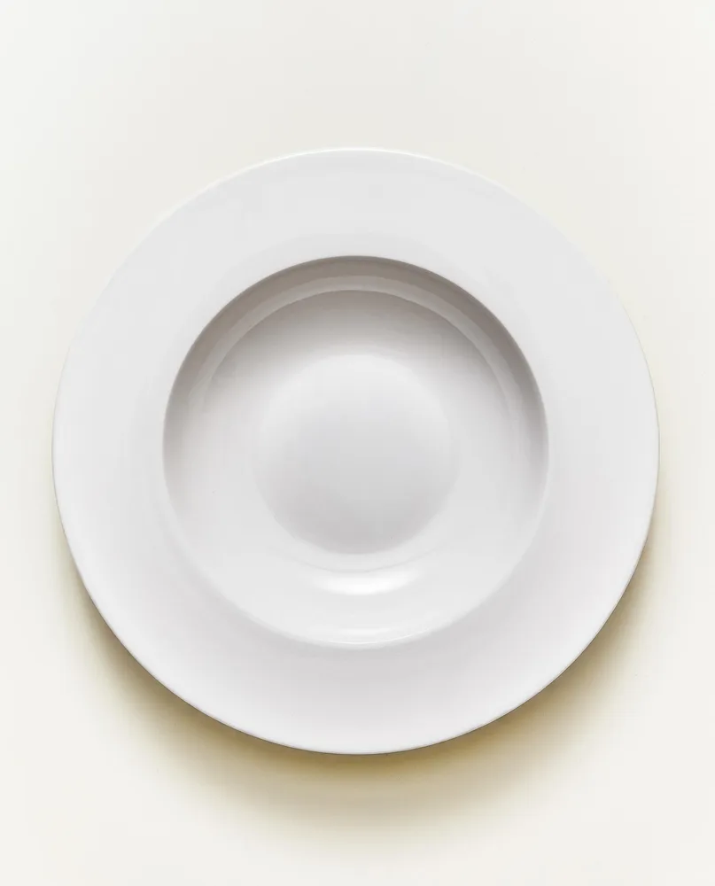 Zara Home тарелка глубокая из костяного фарфора, цвет белый, 24 см