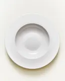 Zara Home тарелка глубокая из костяного фарфора, цвет белый, 24 см — фото 1