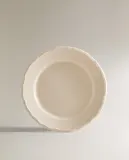 Zara Home тарелка десертная из фаянса, цвет бежевый, 21.5 см — фото 6