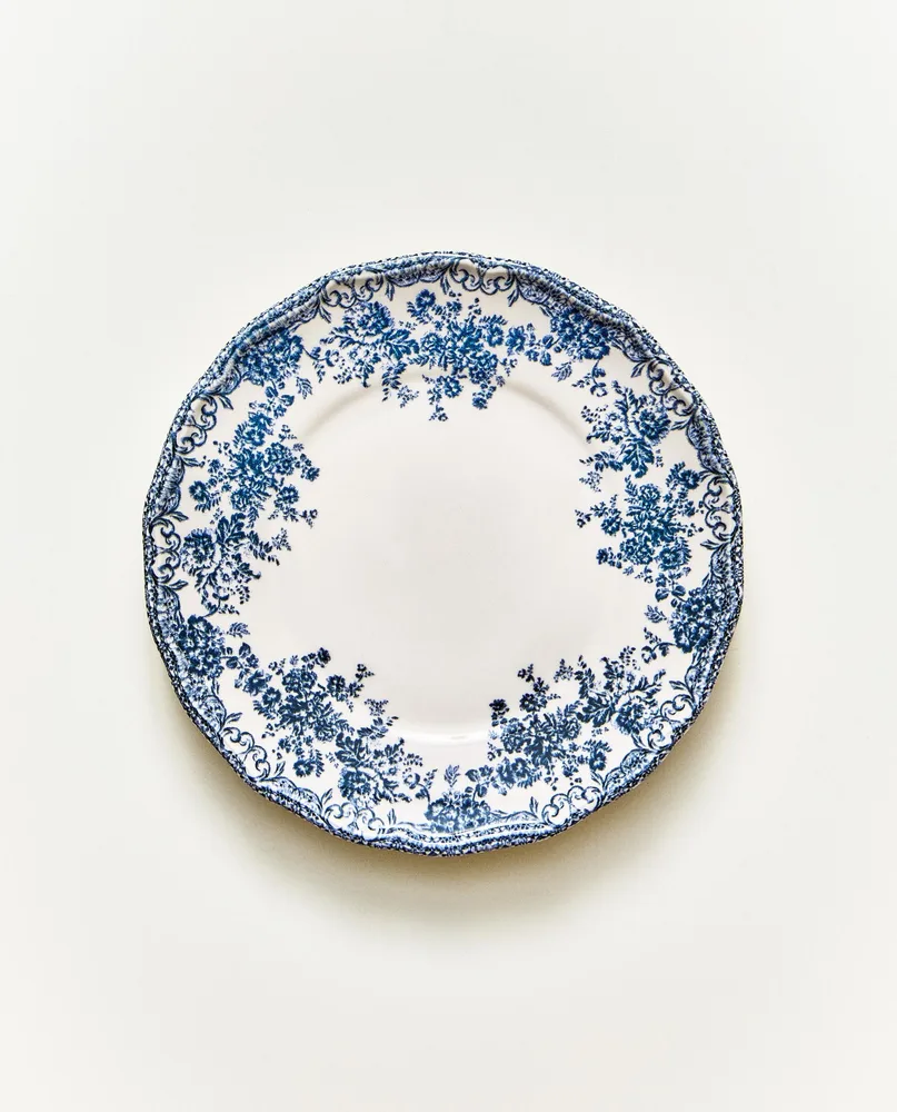 Zara Home тарелка пирожковая из фаянса, цвет синий, 16 см