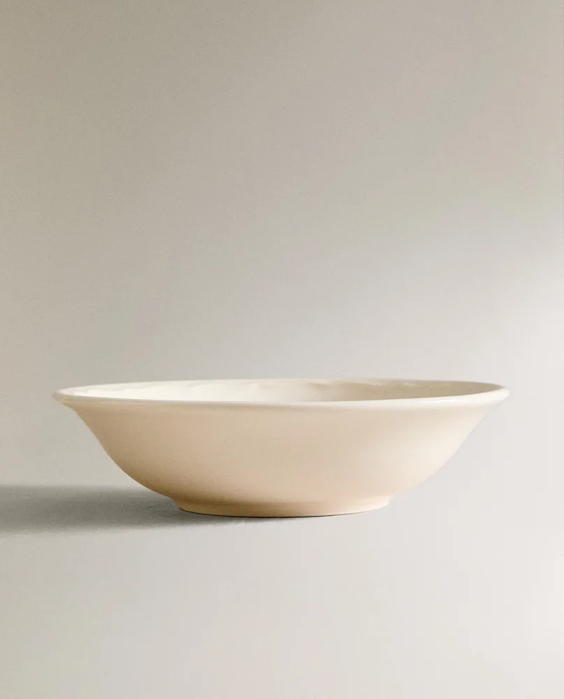 Zara Home миска из фаянса, цвет бежевый, 18.5 см