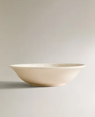 Zara Home миска из фаянса, цвет бежевый, 18.5 см