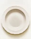 Zara Home тарелка глубокая из фаянса, цвет бежевый, 23 см — фото 1