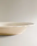 Zara Home тарелка глубокая из фаянса, цвет бежевый, 23 см — фото 5