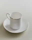Zara Home чайная пара из костяного фарфора, цвет золотой, 12.9 см — фото 1