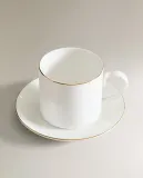 Zara Home чайная пара из костяного фарфора, цвет золотой, 12.9 см — фото 6