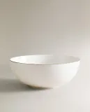 Zara Home блюдо сервировочное из фарфора, цвет золотой, 23 см — фото 7