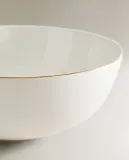 Zara Home блюдо сервировочное из фарфора, цвет золотой, 23 см — фото 8