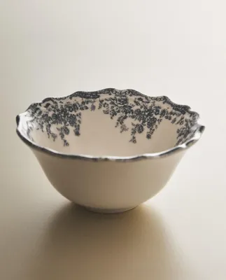 Zara Home миска из фаянса, цвет синий, 14 см · 2460/467