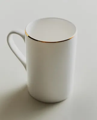 Zara Home чашка из костяного фарфора, цвет золотой, 11 см