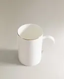 Zara Home чашка из костяного фарфора, цвет золотой, 11 см — фото 6