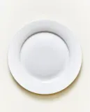 Zara Home тарелка десертная из костяного фарфора, цвет белый, 20.4 см — фото 1