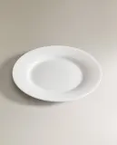 Zara Home тарелка десертная из костяного фарфора, цвет белый, 20.4 см — фото 3