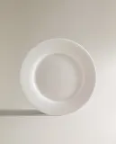 Zara Home тарелка десертная из костяного фарфора, цвет белый, 20.4 см — фото 4